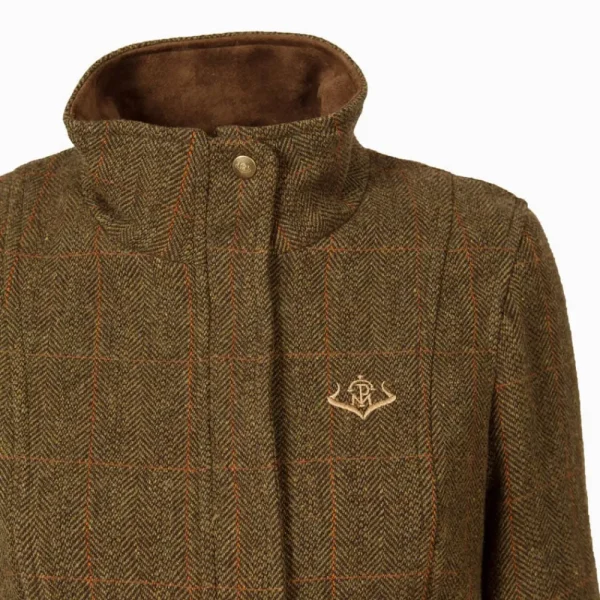 Online Abrigo Caza Mujer Tweed Kaki Cámel Mujer Chaquetas Y Americanas