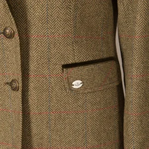 Outlet Americana Caza Mujer Tweed Solapa Terciopelo Mujer Chaquetas Y Americanas