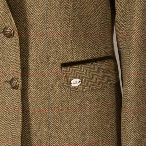 Outlet Americana Caza Mujer Tweed Solapa Terciopelo Mujer Chaquetas Y Americanas
