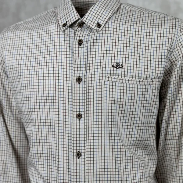 Clearance Camisa Caza Cuadro Pequeño Hombre Hombre Camisas