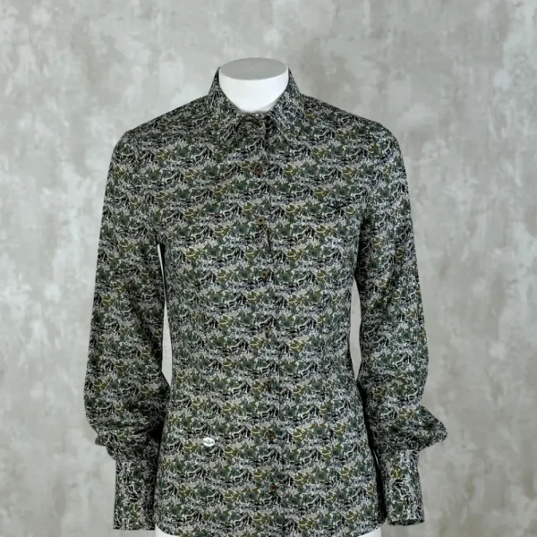 Outlet Camisa Caza Flores Lazo Mujer Mujer Camisas