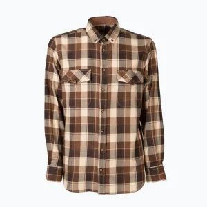 Fashion Camisa Caza Hombre Browngrey Hombre Camisas
