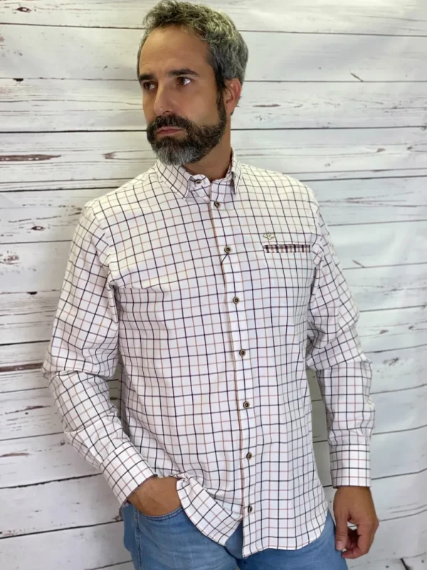 Outlet Camisa Caza Hombre Dandy Cámel Hombre Camisas