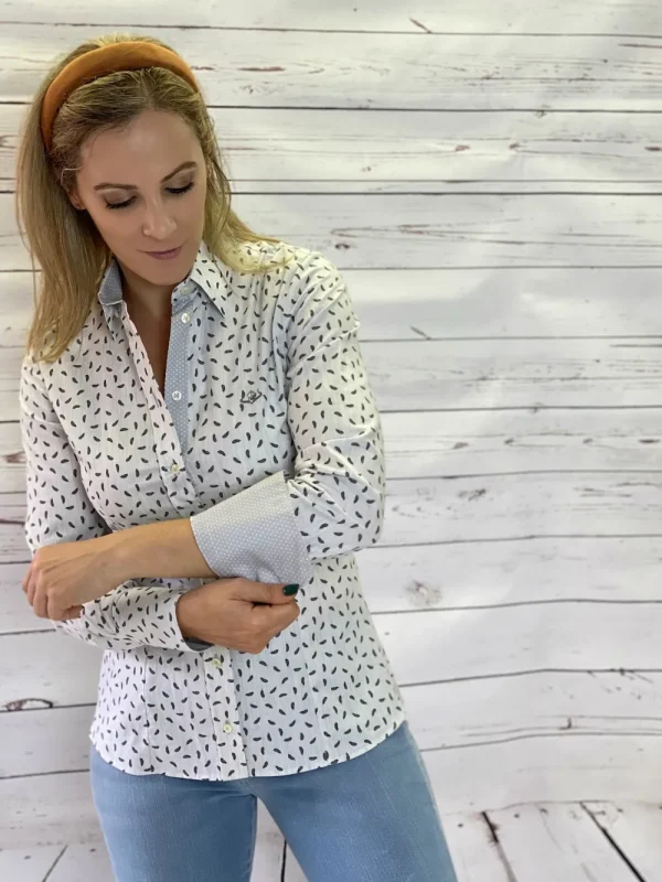 Outlet Camisa Caza Mujer Piuma Blanca Mujer Camisas