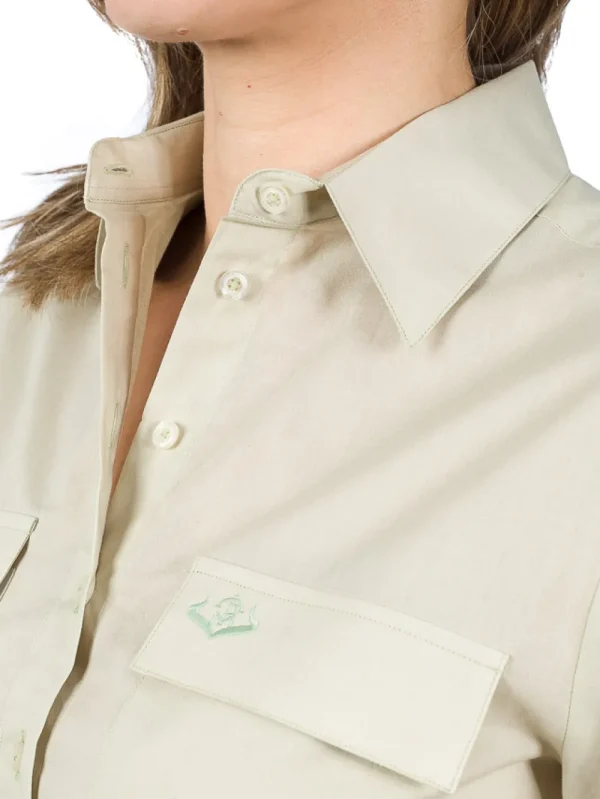 Online Camisa Caza Mujer Safari Oversice Mujer Camisas