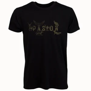 Sale Camiseta Caza Hombre C/R Pasión Animales Negra Hombre Camisetas Y Polos