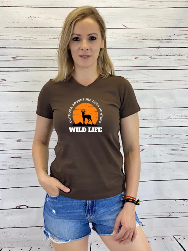 Hot Camiseta Caza Mujer C/P Wild Life Ciervo Mujer Camisetas Y Polos