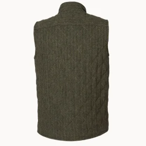 Hot Chaleco Caza Hombre Acolchado Rombos Verde Botella Hombre Chalecos