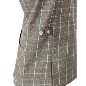 Hot Chaleco Caza Hombre Tiro Tweed Largo Verde Grana Hombre Hombre