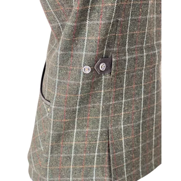 Hot Chaleco Caza Hombre Tiro Tweed Largo Verde Grana Hombre Hombre