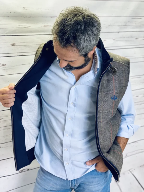 Outlet Chaleco Caza Hombre Tweed Acolchado Sean Hombre Chalecos