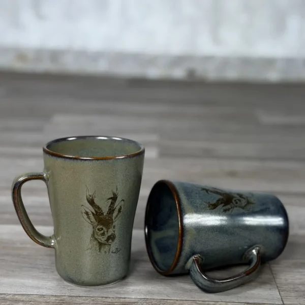 Sale Taza Cerámica Corzo Verde Salvaje Hogar | Accesorios