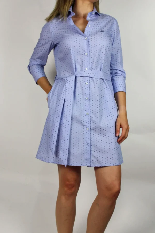 Outlet Vestido Camisero Mujer Ranitas Azul Mujer Vestidos Y Faldas